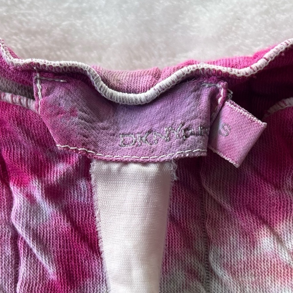 Vintage DKNY Tie Dye Pink Watercolor Long Sleeve Top Size Small - Picture 4 of 6